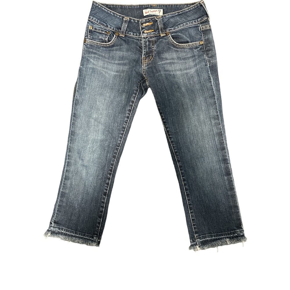 Red Engine Cropped Jean Dark Wash Size 28